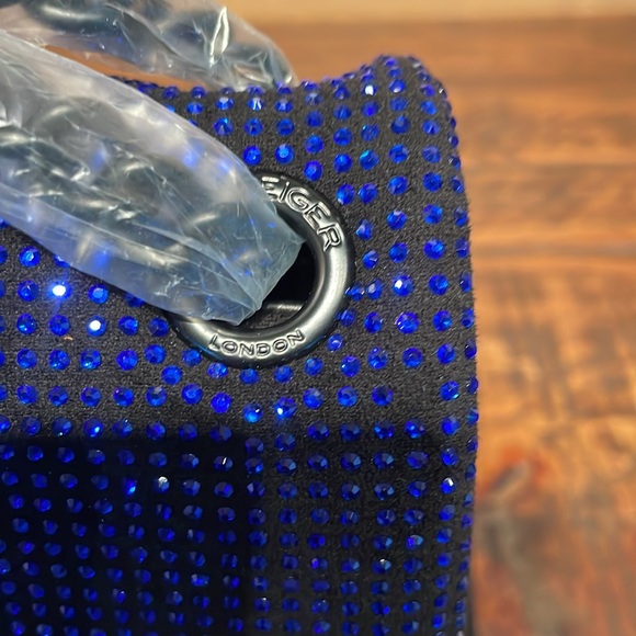 Kurt Geiger London Kennsington NWT Sparkling Blue Crystal Crossbody/Shoulder Bag - Picture 4 of 12